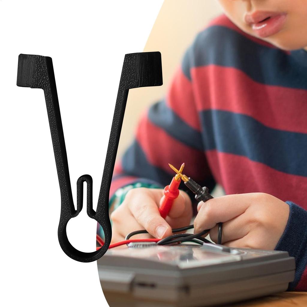 Multimeter Probe Holder Test Meter Probes Clamping Tool Electrical Testing Power Supplies One-Handed Aid Holds Repair Accessory
