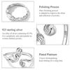 BAMOER 925 Sterling Silver Vows of Eternal Love Couple Waves Rings for Women Fine Jewelry Wedding Gift