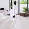 Multi Hook Metal Coat Hat Rack Tree Stand Clothes Bag Hanger Organizer for Home Bedroom (White)