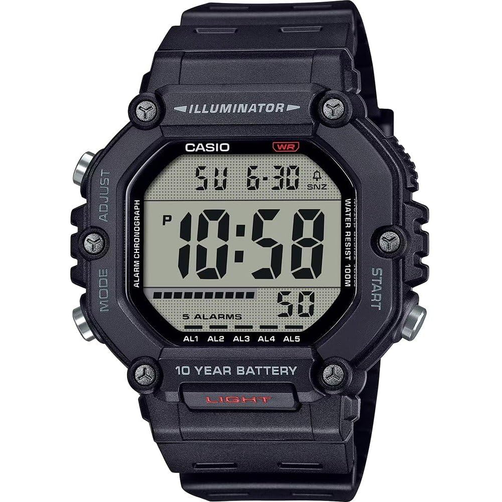Casio Men s AE-1600H-1AVEF Watch Black Modern Design Digital Timepiece