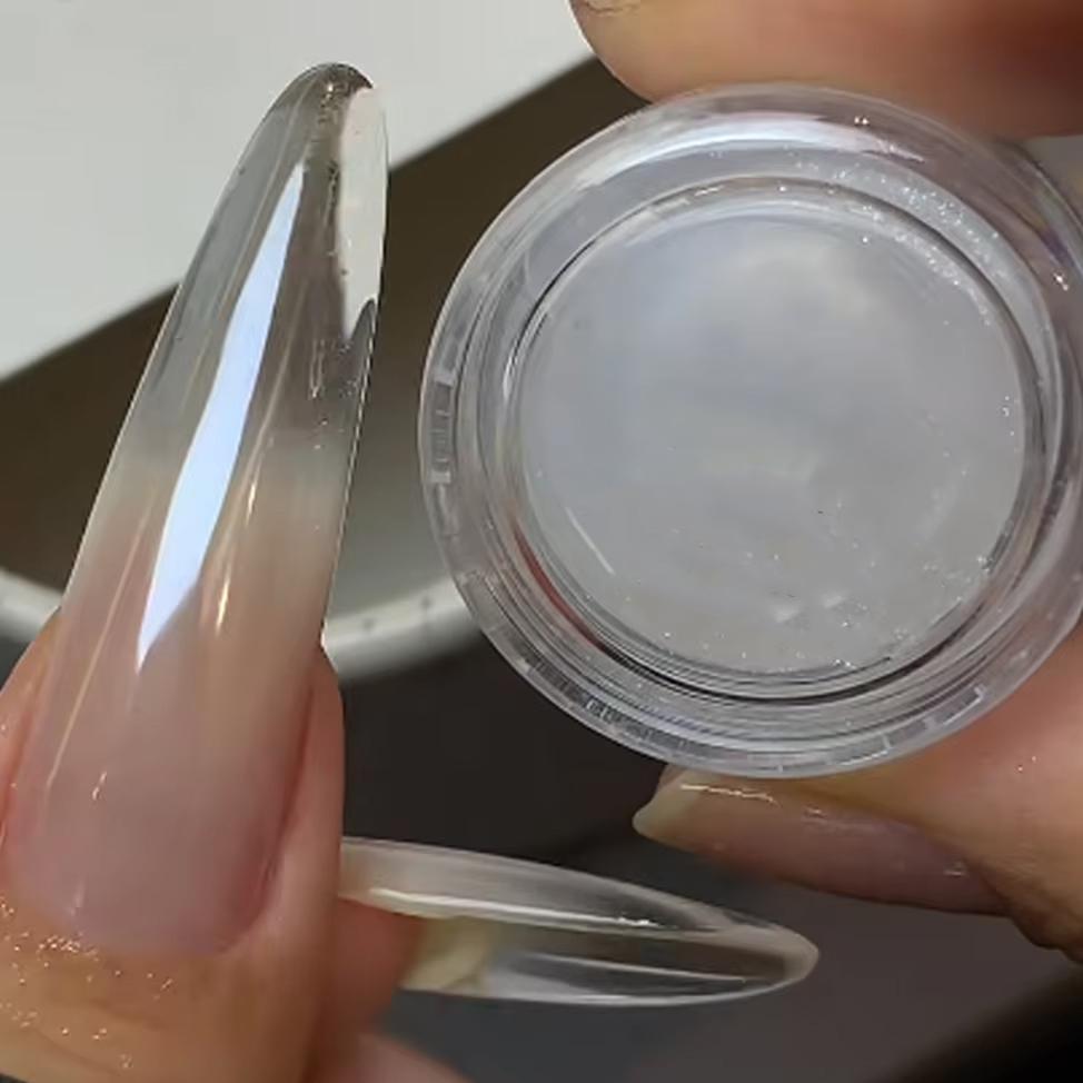 Spiegelglans Plating Aurora Chroom Nagelpoeder Maanlicht Parelmoer Wit Wrijvingspoeder Hoge Transparantie Glanzend Manicure Stof 0,3 g