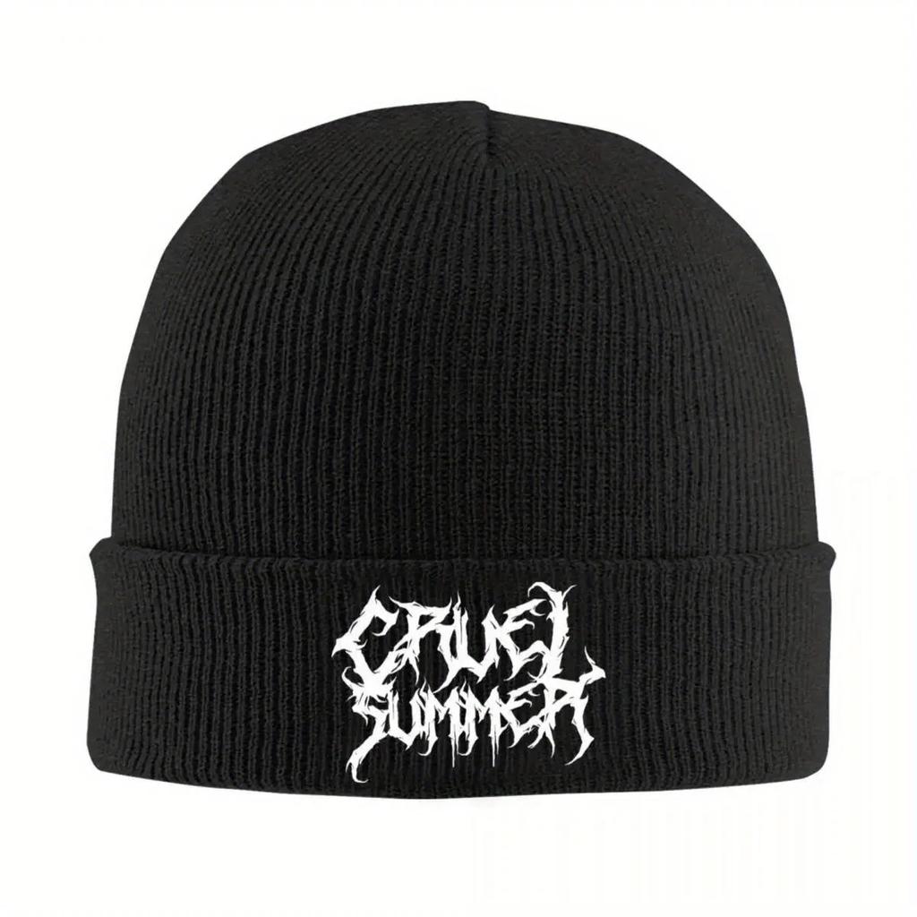 New Black Band Logo Cruel Summer Hat Autumn Winter Skullies Beanies Warm Swiftie Cap Unisex Acrylic Knitted Caps