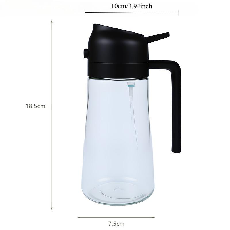 Láhev na olej ve spreji 2 v 1 a nalévač s přesným ovládáním - Přenosný kuchyňský dávkovač oleje na vaření, salát, pečení, grilování