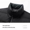 Men's Lightweight Duck Down Jacket - Stand Collar, Winter Warm, Ideal for Business & Casual Wear