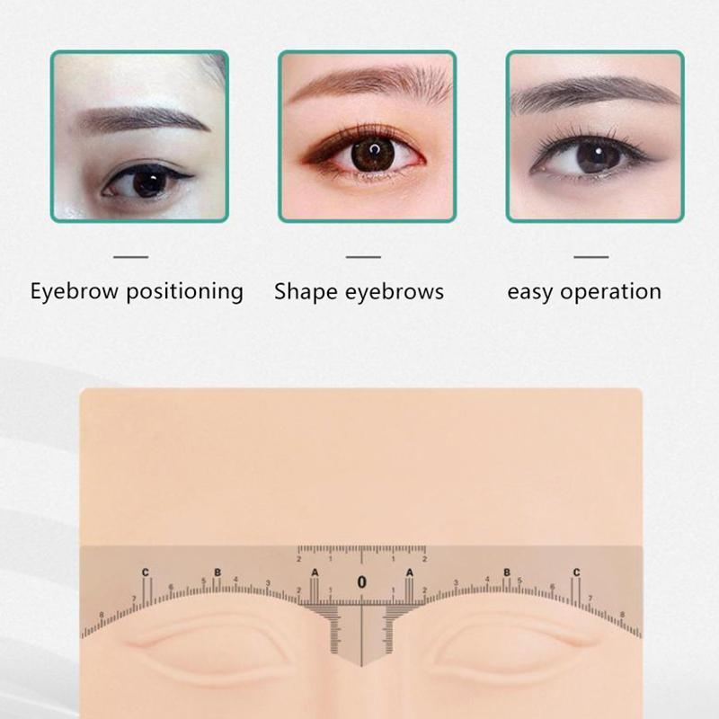 10 Pcs Disposable Eyebrow Ruler Microblading Semi Permanent Eyebrow Tattoo Position Ruler Guide Makeup Stencil Measure Tools
