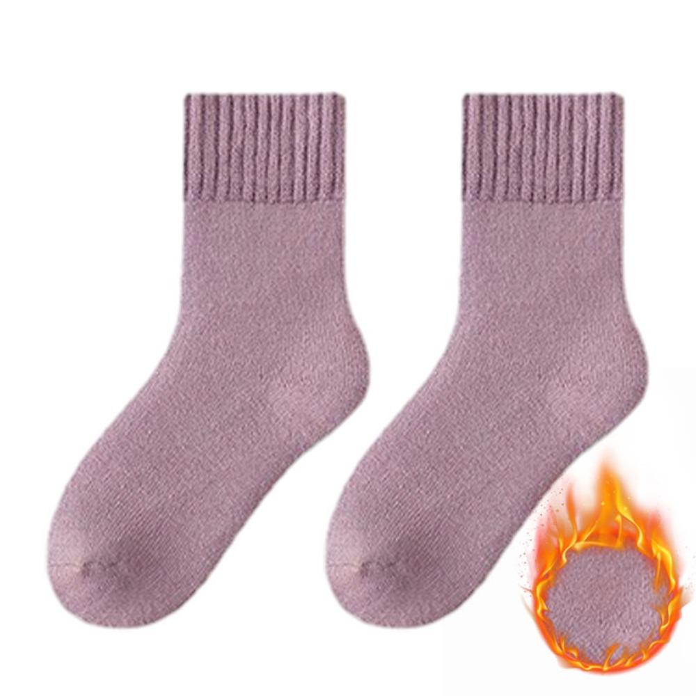 New Polyester Cotton Winter Warmer Thicken Sock Medium Tube Sock Thermal Wool Cashmere Snow Socks Seamless Sleeping Socks
