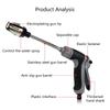 Heavy Duty Aluminum Alloy Water Sprayed Guns For Car Washing Garden Cleaning Featuring 10-20M Range And Universal Hose Compatibility
