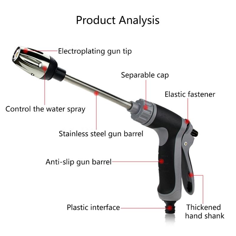 Heavy Duty Aluminum Alloy Water Sprayed Guns For Car Washing Garden Cleaning Featuring 10-20M Range And Universal Hose Compatibility