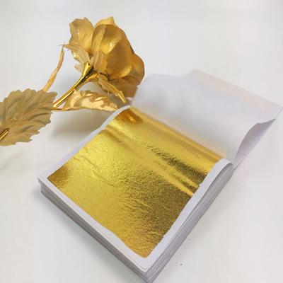 100/200 Blatt Nachahmung Gold Silber Folie Papier Blatt Vergoldung DIY Kunst Handwerk Papier Geburtstag Party Hochzeit Kuchen Dessert Dekorationen
