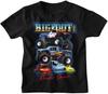 American Classics Bigfoot T Shirt for Boys & Girls Monster Smash Black Graphic Crew Neck, Short Sleeve Tee - Truck Tshirts