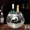 Discos  Mirrored Ice Bucket Beverage Tub for Parities, Campings, Outdoor