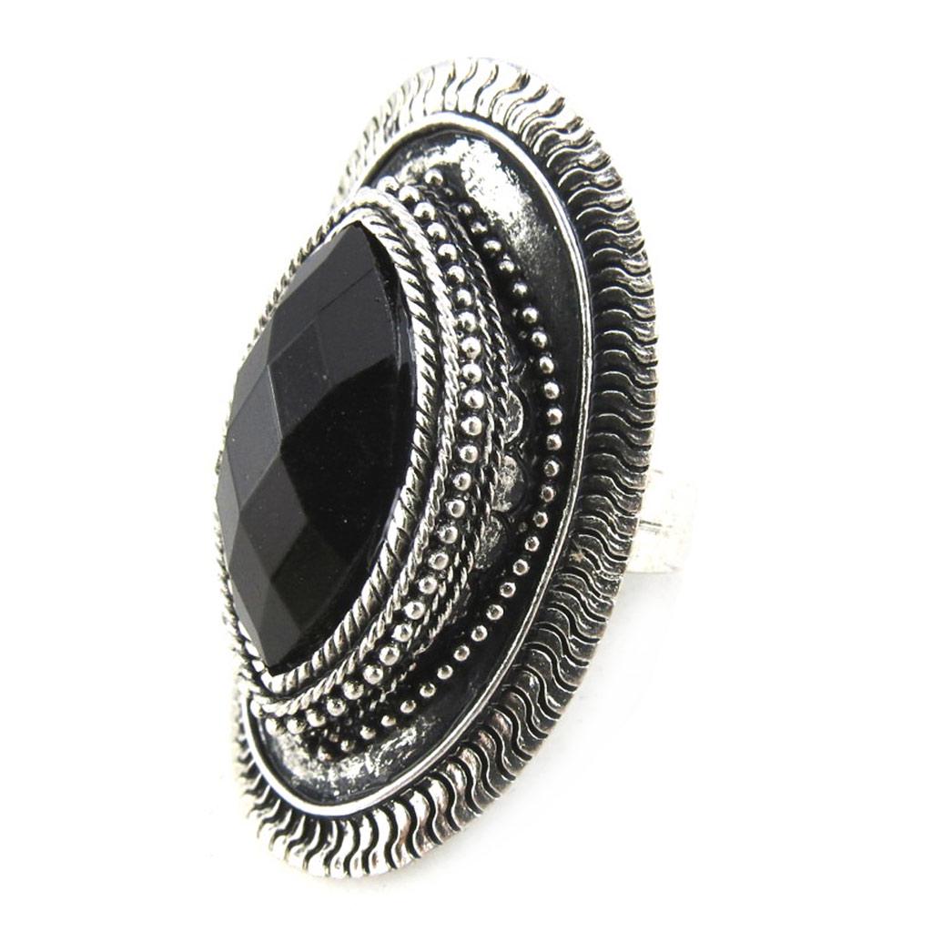 

Les Trésors De Lily [N1038] - Дизайнерское кольцо Cunégonde черное серебро