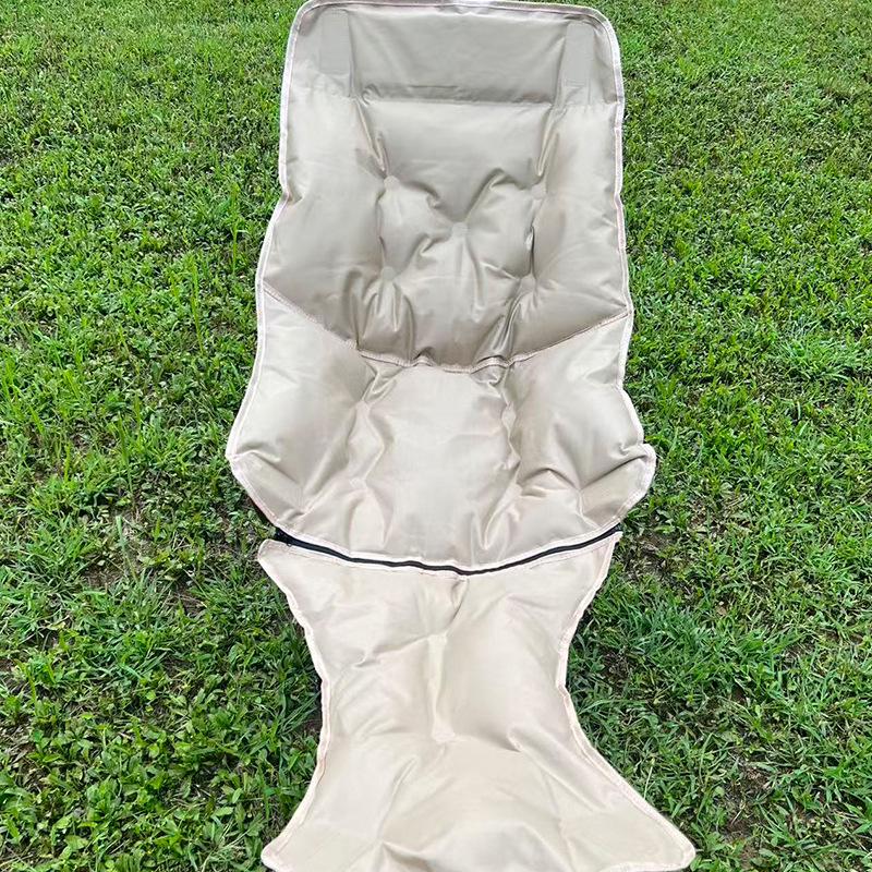 Portable Outdoor Recliner: Dual-Use Adjustable Cotton-Padded Folding Chair for Camping and Picnics, Offers Free Shipping.