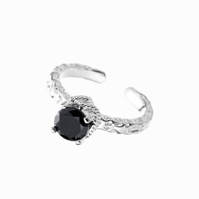 Black Zircon RIngs For Women Man Couple Wedding Engagement Ring Jewelry