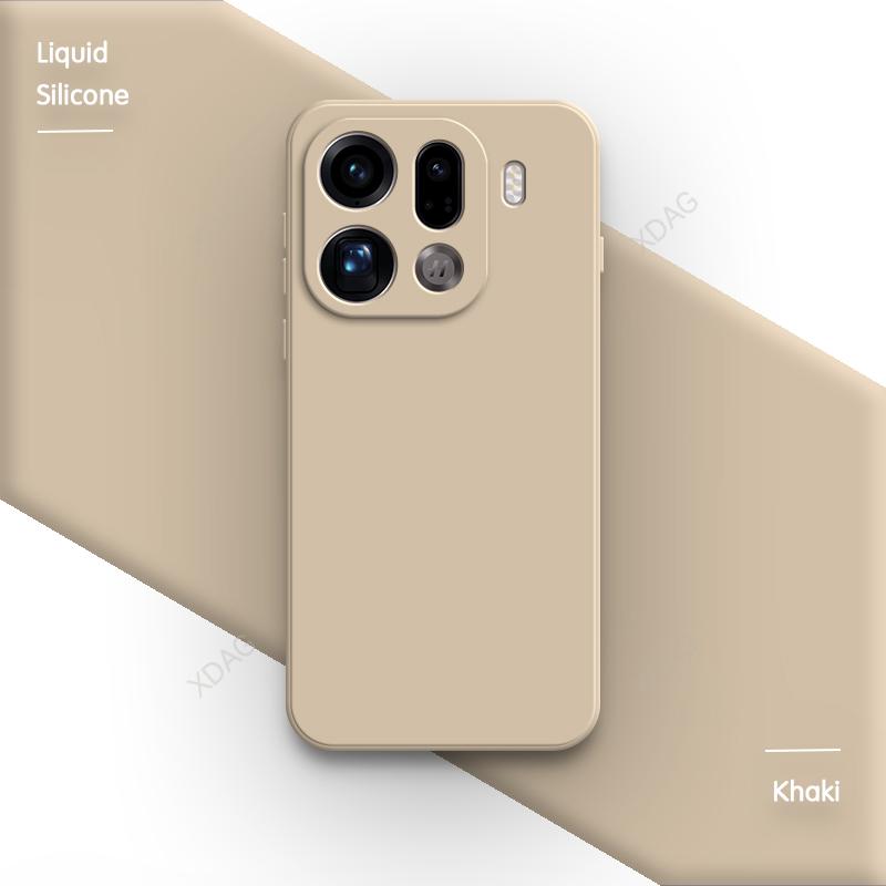 

Базовий чохол для телефону для OPPO Find X9 Pro X9Pro 5G М який Простий Рідкий силікон Класичний Дизайн з прямими краями Висока якість Задні кришки OPPO Find X9 Pro хакі