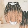 Women Plus Size Beige Grey Printed Two Piece Set Hooded Long Sleeve Top And Cuffed Pants