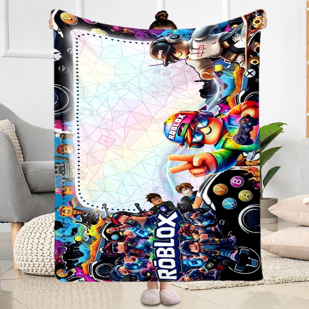 Roblox 388 Blanket Soft & Cozy Perfect for Bedding Seaside Picnics Four Seasons Multipurpose Digital Print Birthday Christmas Gift Blanket