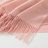 New Solid Color Wool Square Scarf Women's Imitation Cashmere Autumn and Winter Warm Scarf Cashmere Shawl