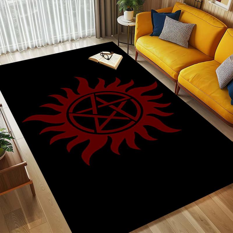Supernatural Symbol Living Room Nonslip Area Rug Soft Carpet For Bedroom Game Playroom Sofa Office Home Decor Doormat Christmas Gift C922148