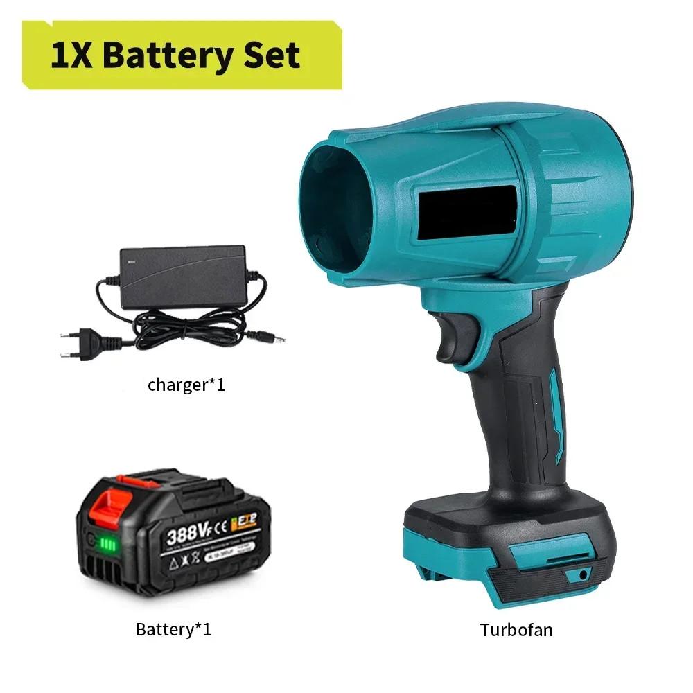 1000W Electric Turbo Jet Fan Blowers Cordless Portable Violent Hair Dryer High Power Dust Snow Leaf Cleaning Power Tool