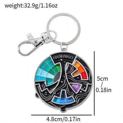 Barevný Design Barevný Odznak pro Úlevu od Úzkosti Barevné Kolečko Fidget Klíčenka Přívěsek Rychle Ulevit od Stresu Barevné Šperky