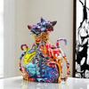 Nordic Style Graffiti Cat Figurine Resin Decor Living Room Home Office Gift