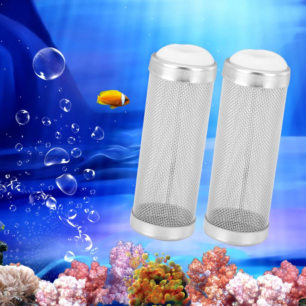 5 pcs Stainless Steel Aquarium Filter Inflow Inlet Mesh Basket Shrimp Protecting