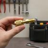 Brass Straight Adapter M5/16" Male × 1/4" SAE Female — HVAC Refrigerant Adapter for R22 & R410A Air Conditioners — Precision Thread,