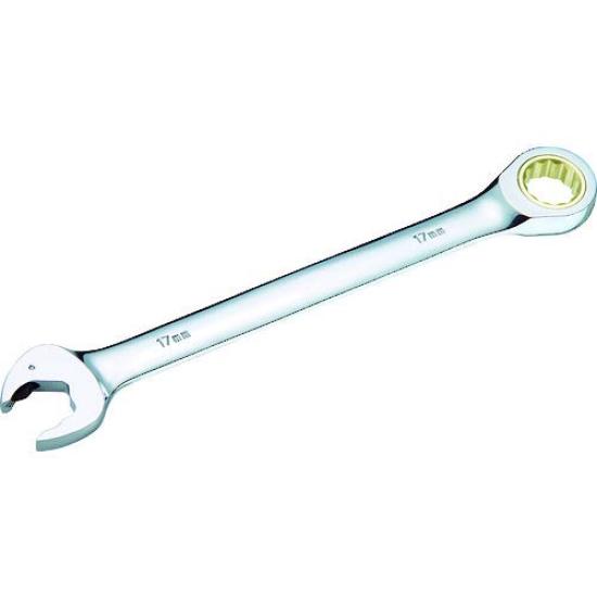 TRUSCO Quick Ratchet Combination Wrench, 17mm, TRMQ-17