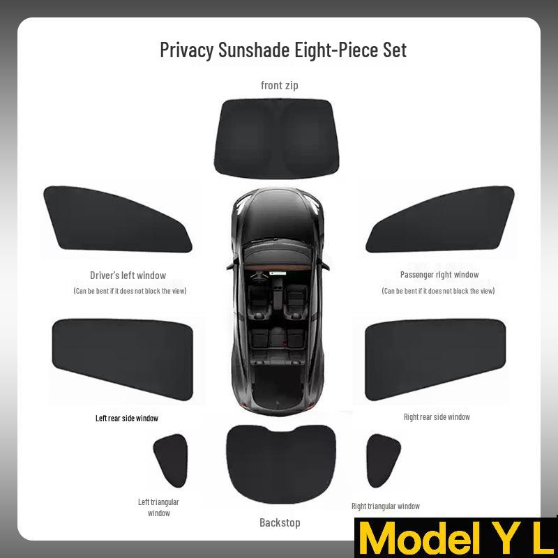 Tesla Model Y Camping Sunshade: New Opaque Privacy Window Curtain