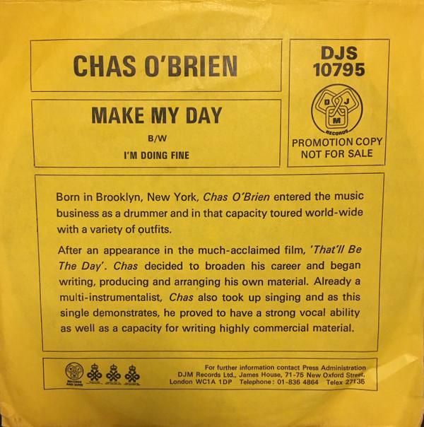 

7inch Record CHAS OBRIEN Make My Day DJS10795 DJM Records 1977 UK Pop Used