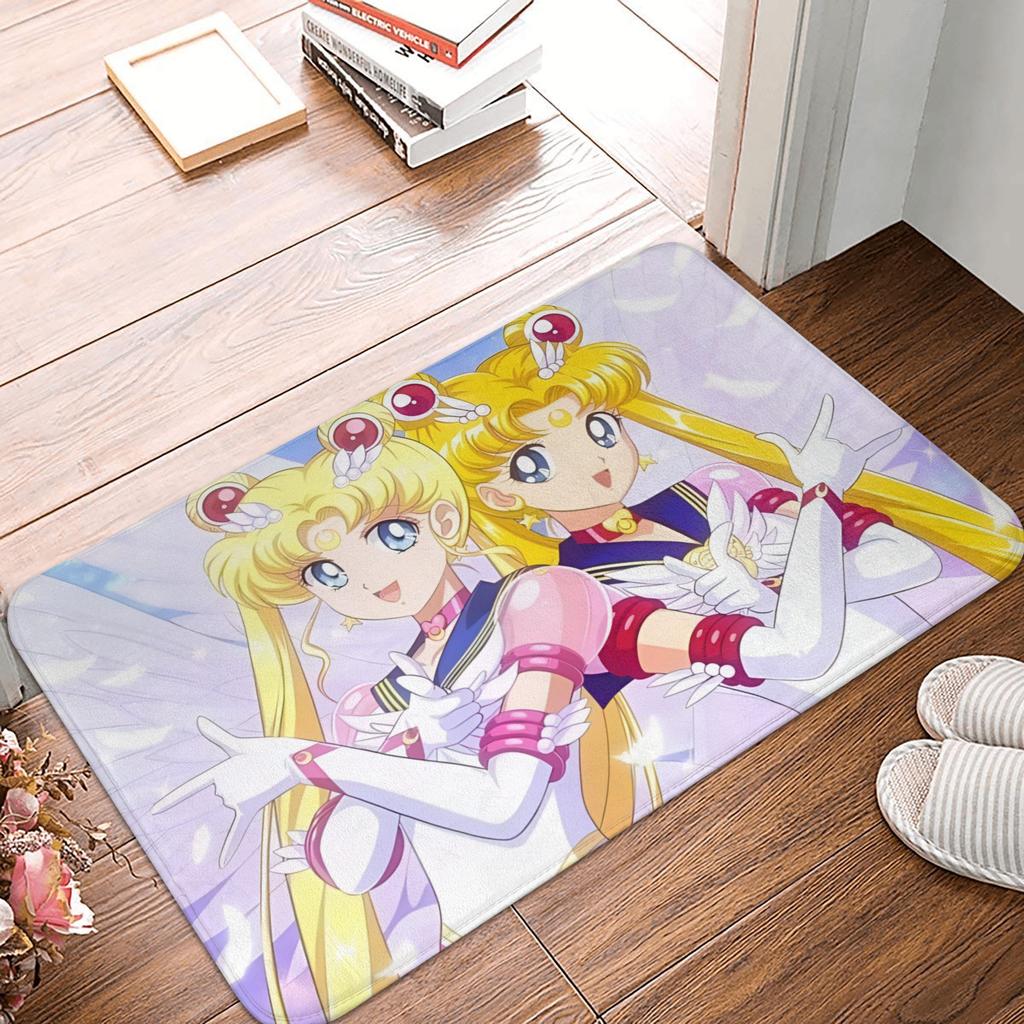 Anime Sailors Moons Luna Cat Doormat Non-Slip Entrance Bath Kitchen Floor Door Mat  Bedroom Balcony Carpet Rug