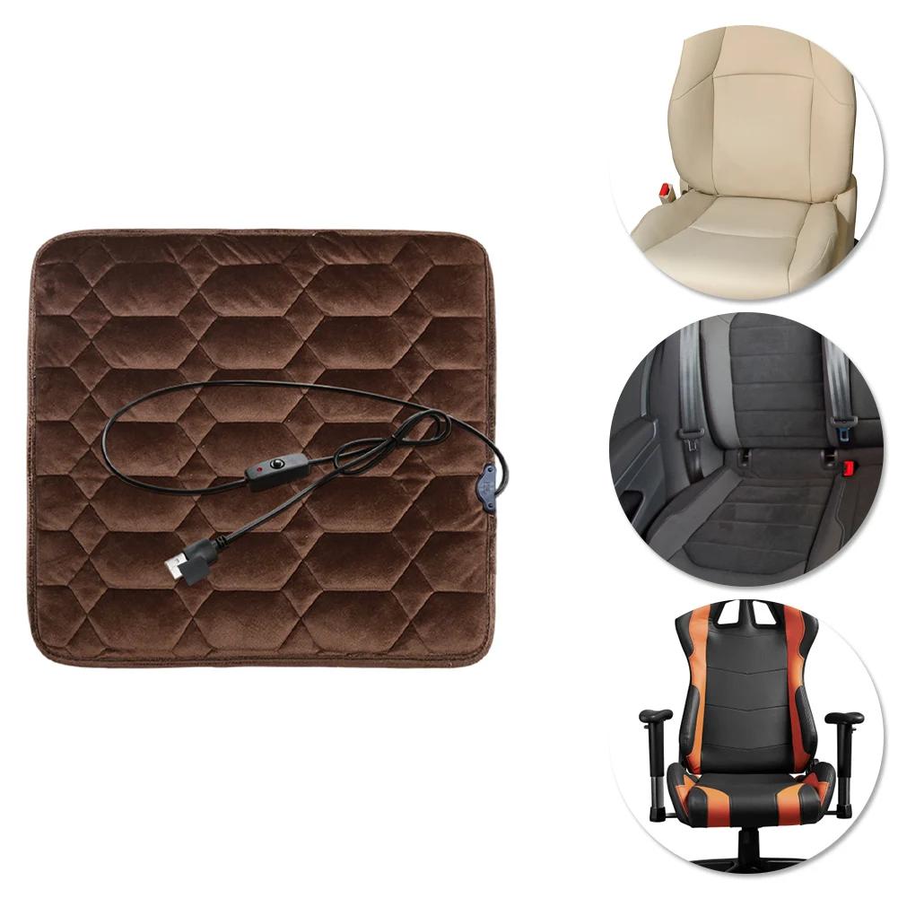 Winter Seat Warmer Cover Quick Heating Winter Household Cushion Anti-Slip Car Heated Seat Pad Soft Fiber USB 5V for Car Styling