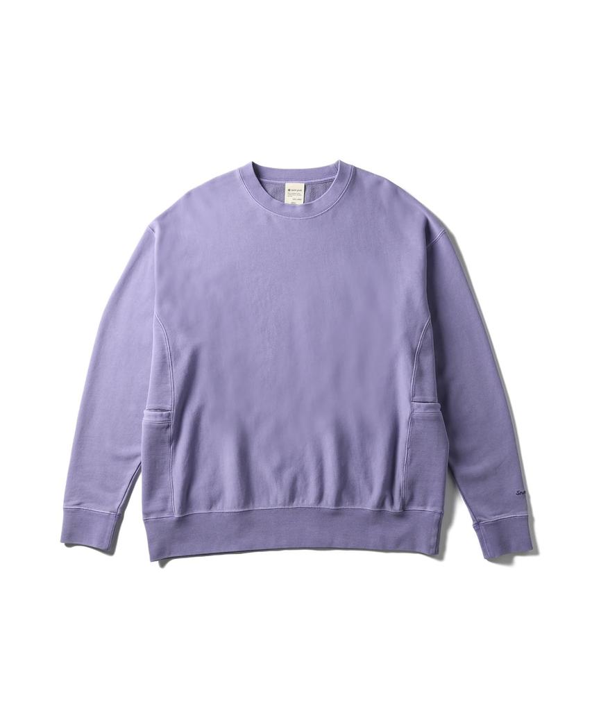 Snow Peak Garment Dyed Pullover Cut and Sew Long Sleeve and Size M SW-25AU012, T-Shirt, Men's Women's, Purple,