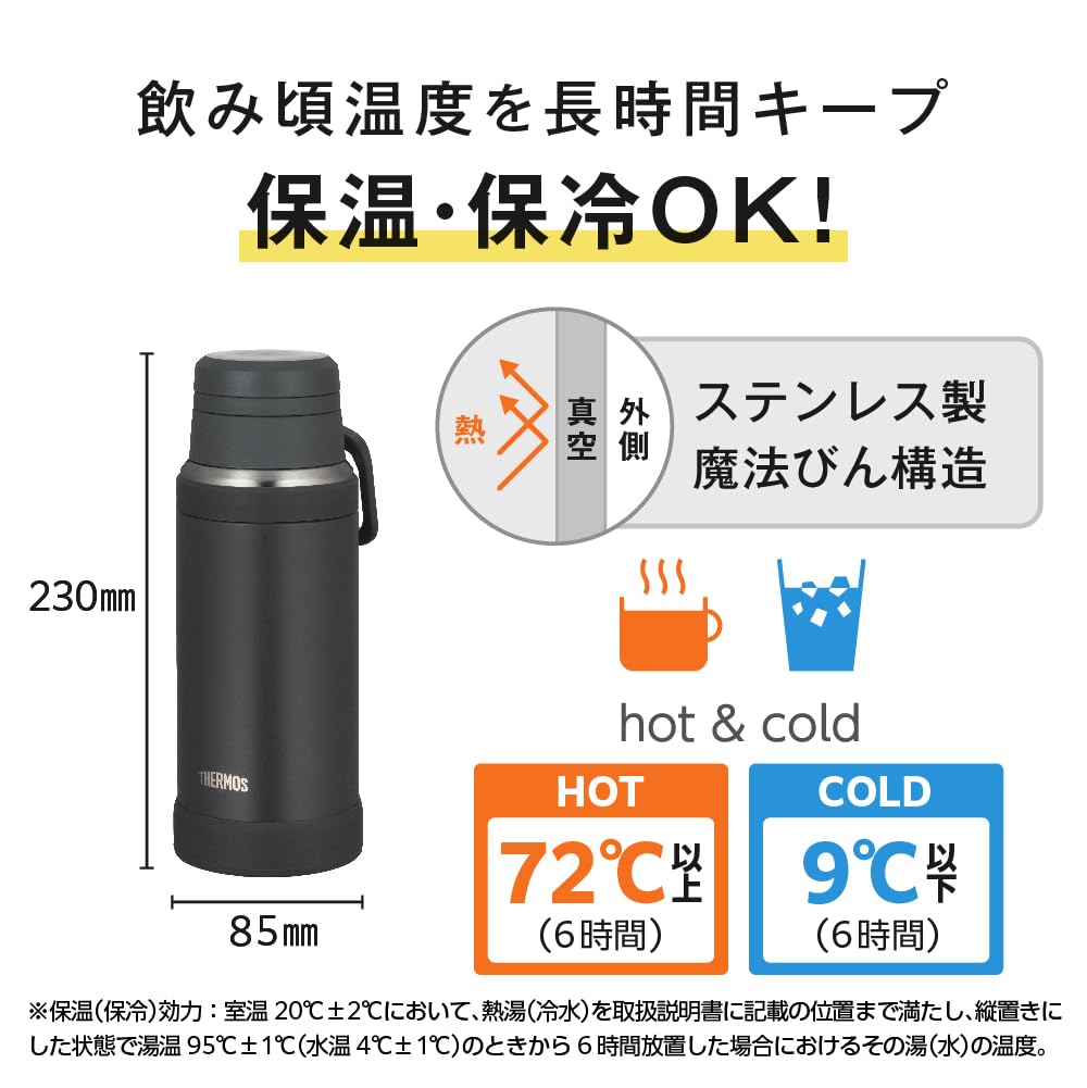 Thermal Dishwasher Thermos Water Vacuum Insulated Cell Phone Convenient Carry Fluid Tech Construction for Smooth Drinking CHL [With Handle,
