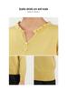 Autumn/Winter Women's 100% Pure Wool Ruffled Collar Sweater in Chinese Style - Little Chicken Yellow Base Layer