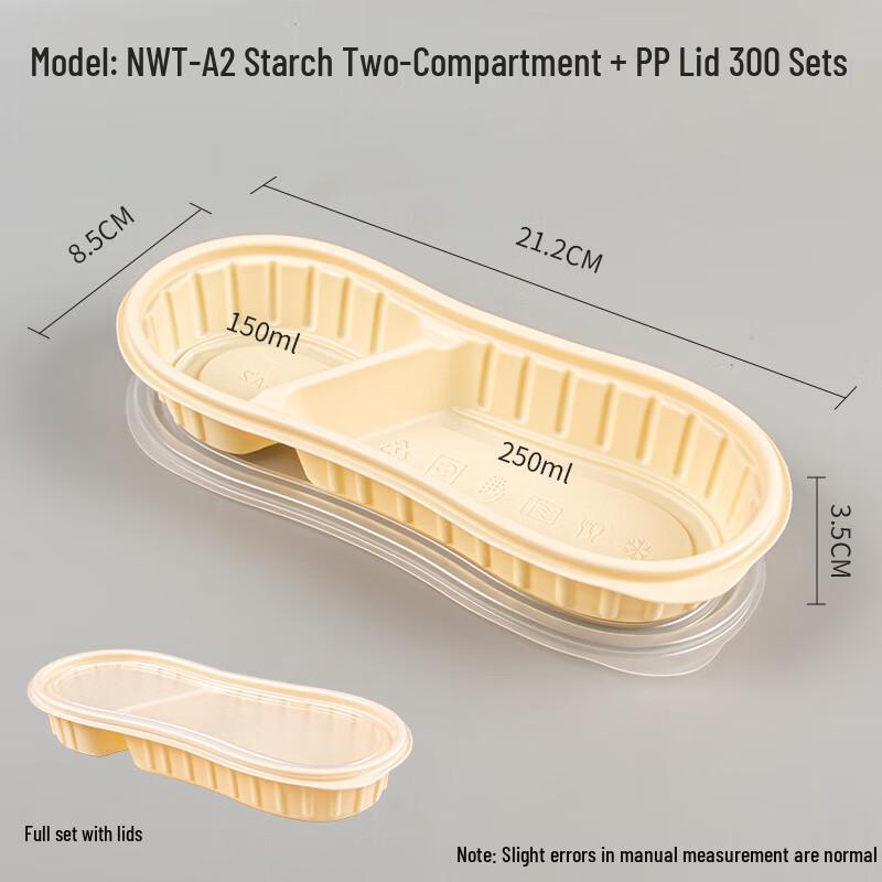 Compostable Divided Meal Prep Containers