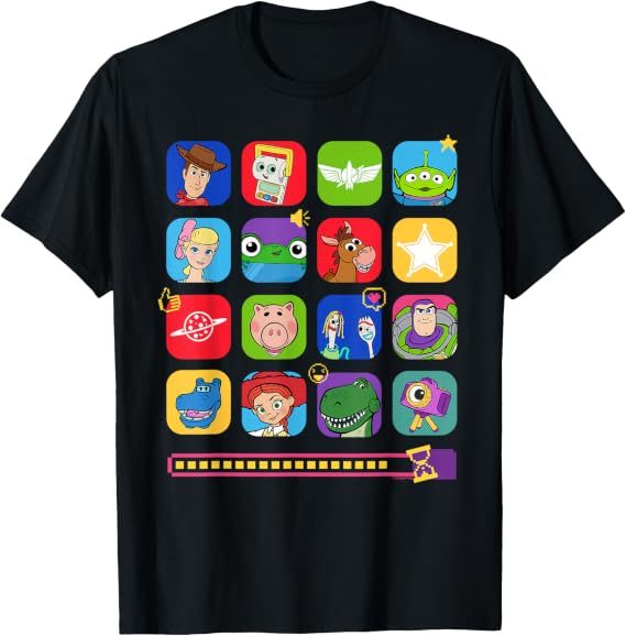 Disney Pixar Toy Story 5 Character Portrait Grid T-shirt