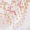 1Meter Colorful Metal Peach Heart Charms Chain Crystal Beads Pendants Copper Chains Women Jewelry Making DIY Necklaces Bracelets