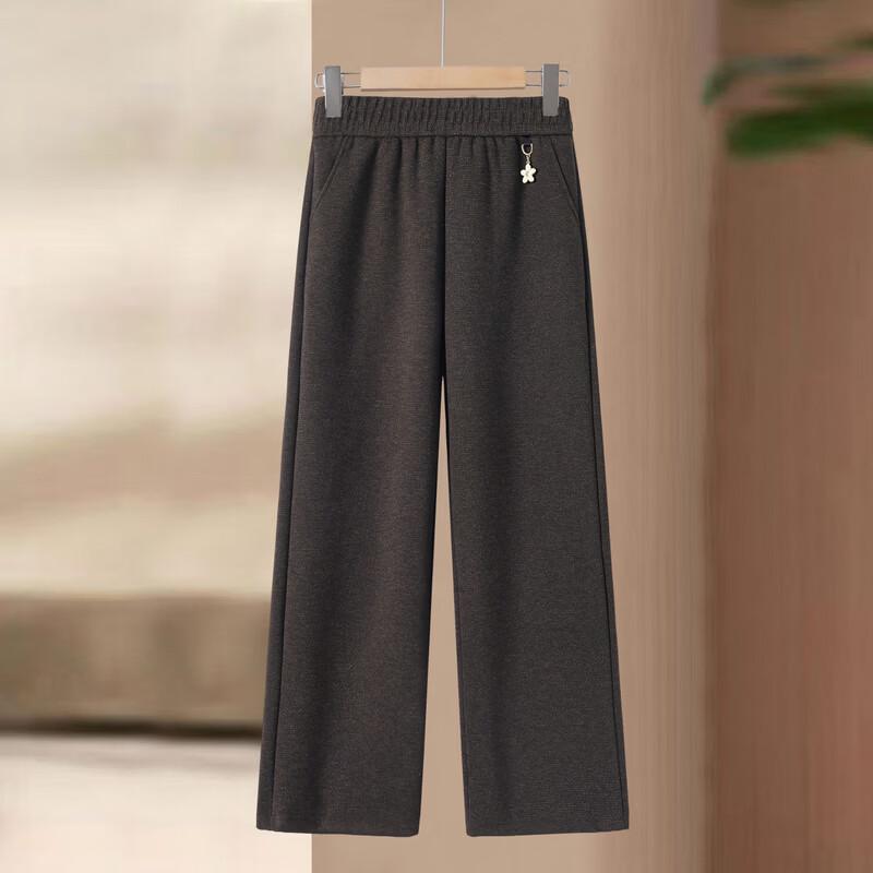 YUZHAOLIN Women's Autumn and Winter High-Waisted Straight-Leg Trousers