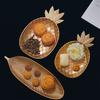 INS Nordic Gold-Toned Candy Snack Tray, Creative Serving Plate for Living Room Dining Table Decor