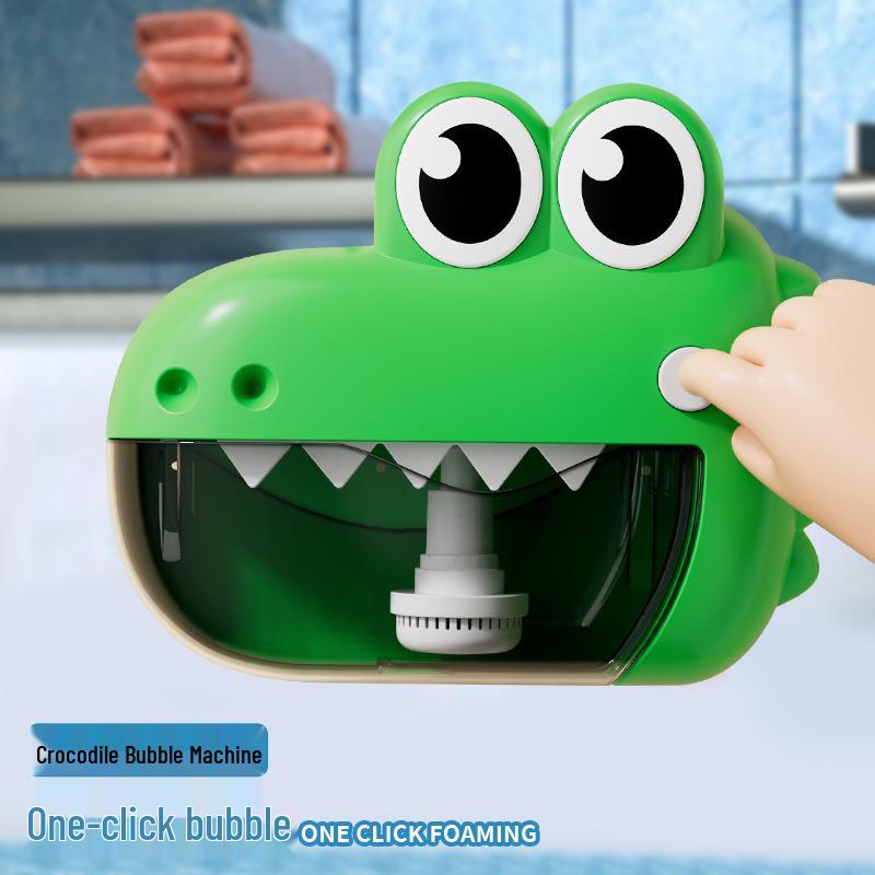 Crocodile Bubble Machine Bath Toy for Babies with Lights and Music