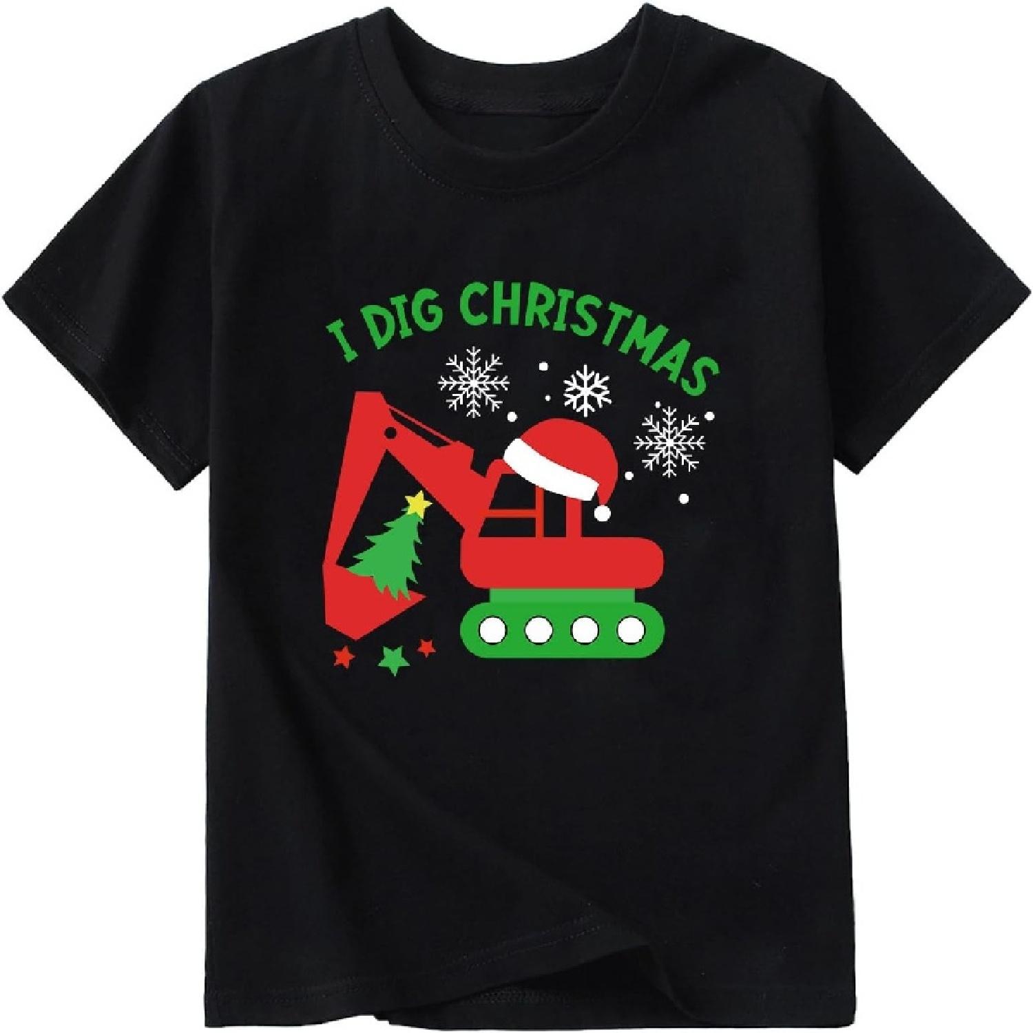 

Toddler Boy Girl Christmas Shirt Kid Ugly Xmas Tshirt Cotton Short Sleeve Tee Top 2-10 Years XXXXXL