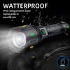 1000000LM Most Powerful Led Flashlight Rechargeable 800W LED Flashlights High Power Zoom Torch Long Range 3000m Tactical Lantren