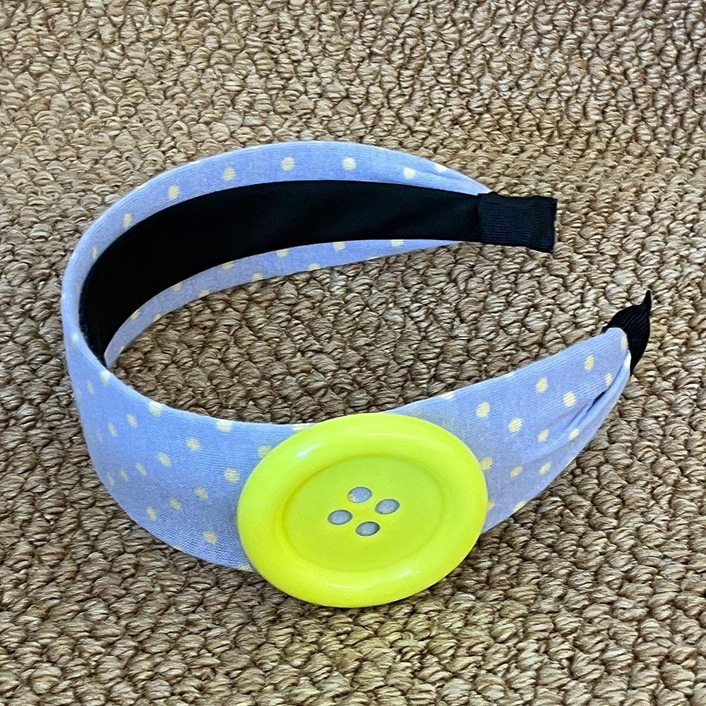 Y2k Non-slip Teeth Button Polka Dots Headband Wide Sweet Women Hair Hoop Hair Styling Hair Accessories Women's Fashion