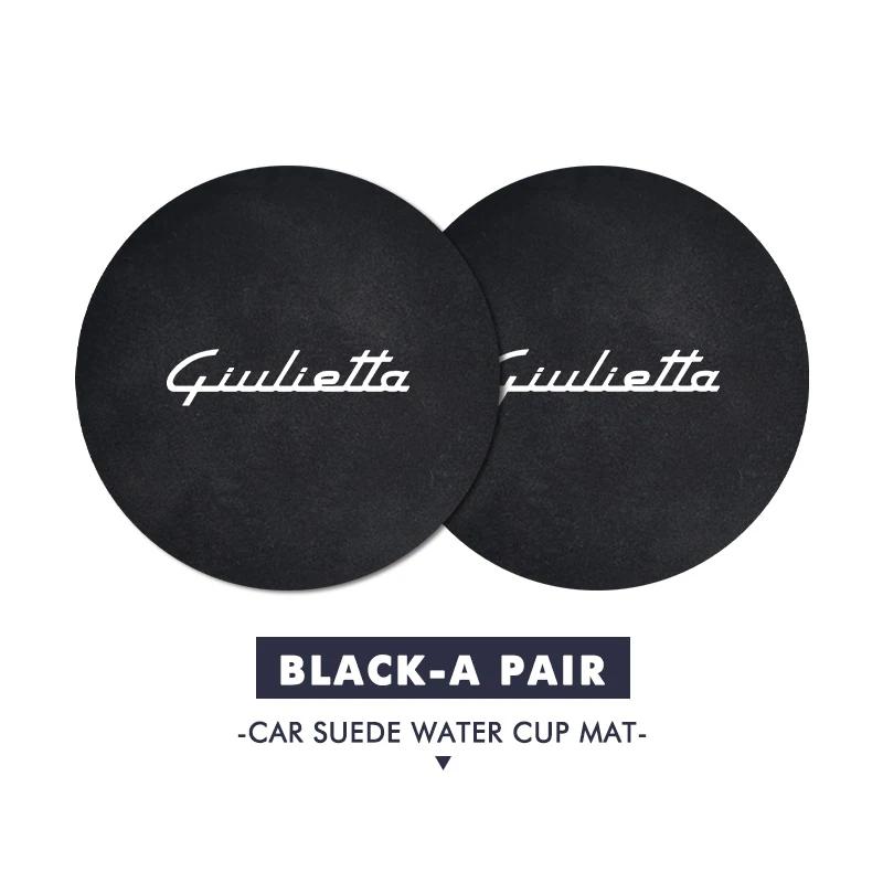 Autoaufkleber Für Alfa Romeo Für Alfa Romeo 2 STÜCK Auto Logo Anti-Rutsch Becherhalter Matte Getränkehalter Matte Innenzubehör Giulietta