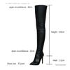 Black Sexy Stiletto High Heels Women Over-the-Knee Boots Pointed Toe Strippers Ladies Shoes Pole Dancing Long Botas De Mujer