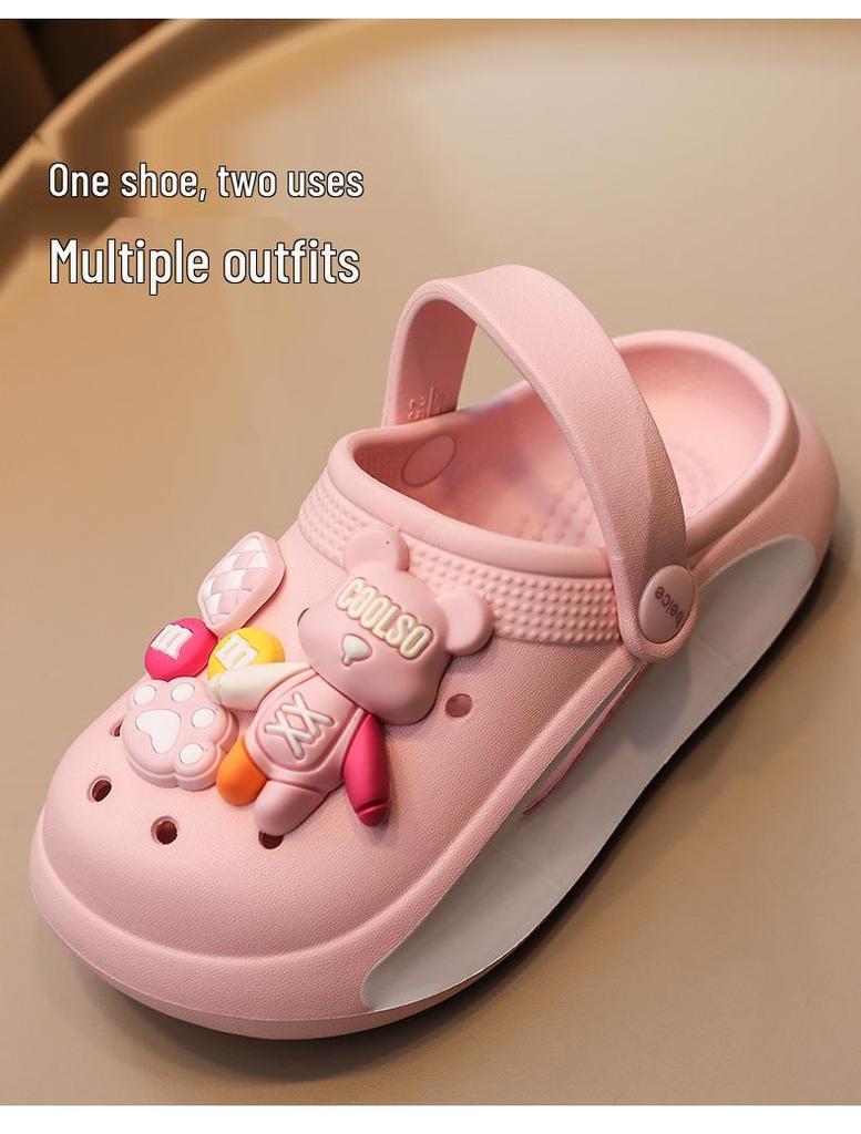 Kids' Non-Slip Cartoon Clog Slippers for Indoor & Outdoor Use, Boys & Girls, Medium & Large Sizes, Summer Style