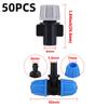10/50Pcs Adjustable Grey Sprayer Nozzle Kits 4/7mm Hose 2-way 3-way Drip-irrigtion Sprinklers Garden Lawn Atomization Cooling