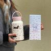Cream Wind Illustration Thermos Cup New Cute Stainless Steel Water Cup Girls High Value Large Capacity Portable Kettle